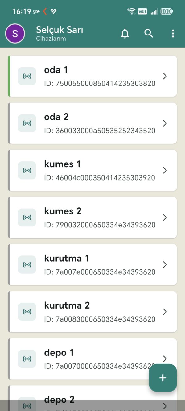 Uzaktan Kontrol Karbondioksit ölçüm cihazı uzaktan kontrol mobil uygulama